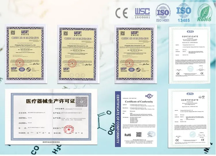 MICROSCOPE CERTIFICATES